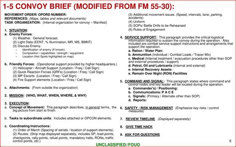 convoy brief format pdf